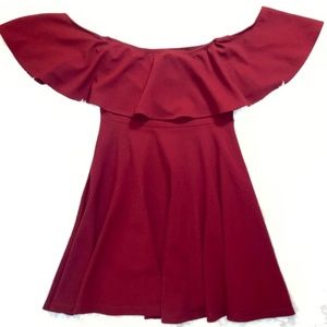 Windsor Burgundy Skater Dress
